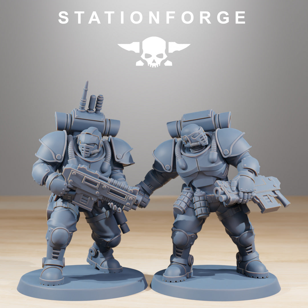 Socratis Light Infantry - Compatible with Warhammer 40K - by Station Forge - Tabletop RPG Miniature - Roleplaying 3D Printed Fantasy Mini