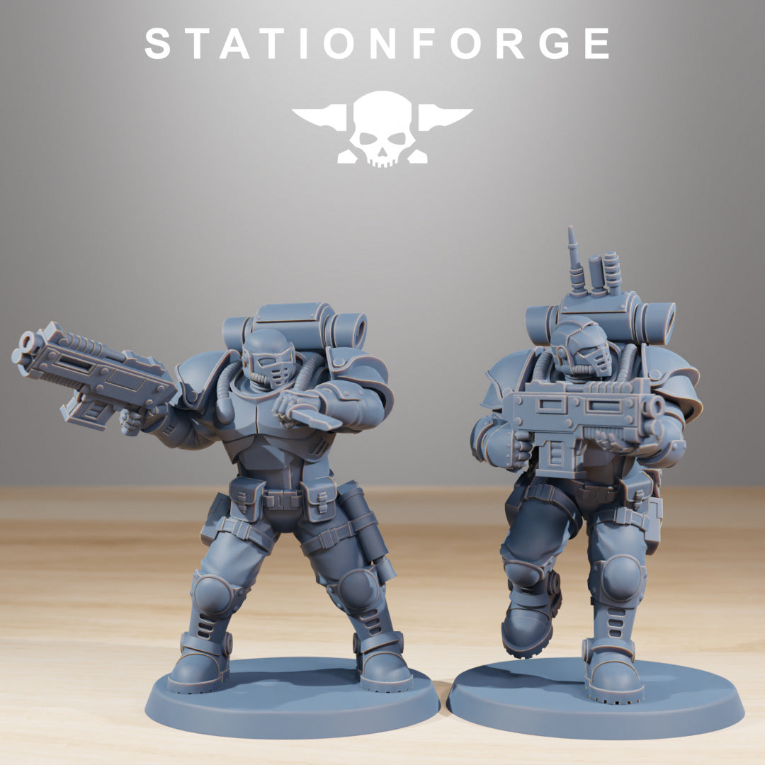 Socratis Light Infantry - Compatible with Warhammer 40K - by Station Forge - Tabletop RPG Miniature - Roleplaying 3D Printed Fantasy Mini