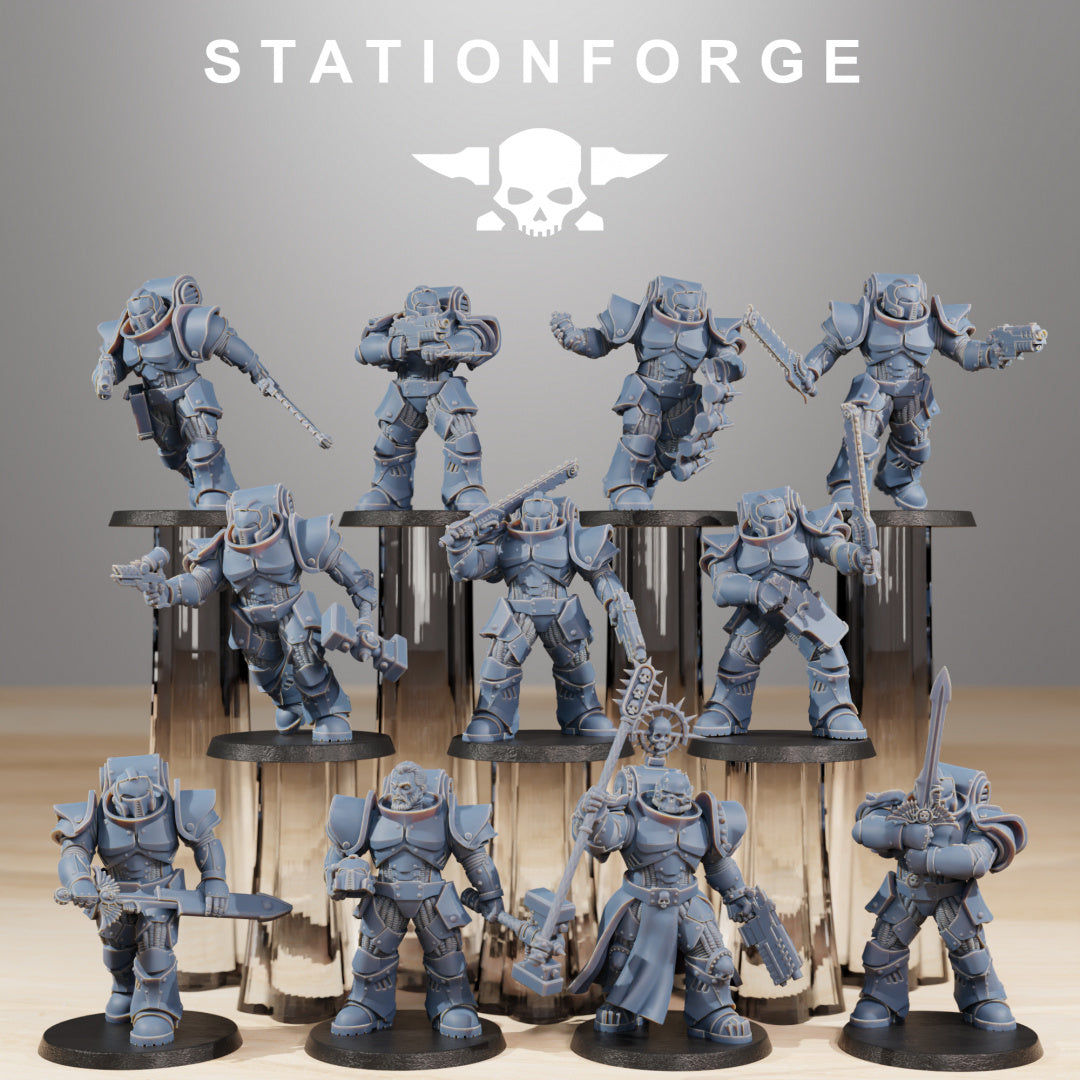 Socratis Melee Infantry - Compatible with Warhammer 40K - by Station Forge - Tabletop RPG Miniature - Roleplaying 3D Printed Fantasy Mini