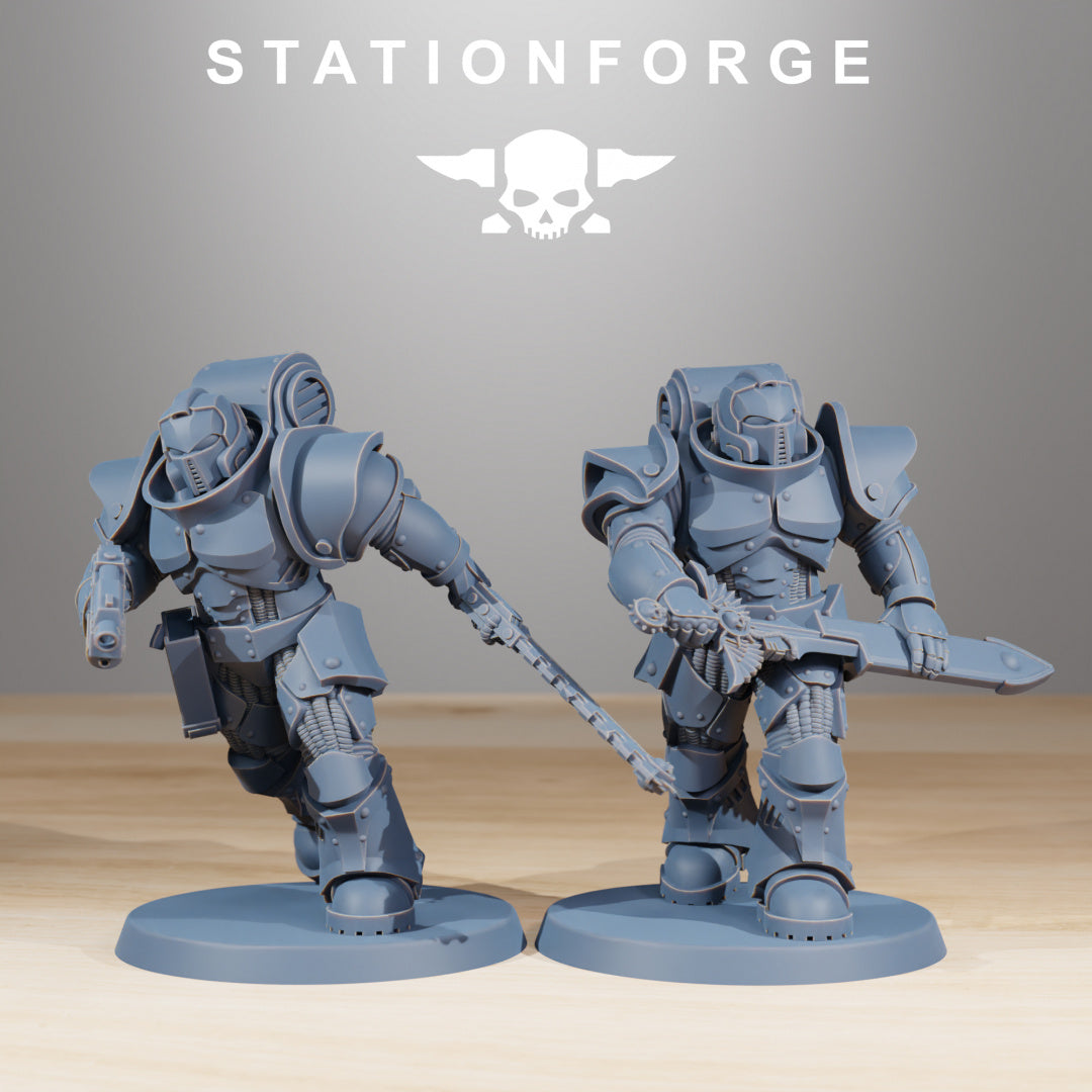 Socratis Melee Infantry - Compatible with Warhammer 40K - by Station Forge - Tabletop RPG Miniature - Roleplaying 3D Printed Fantasy Mini