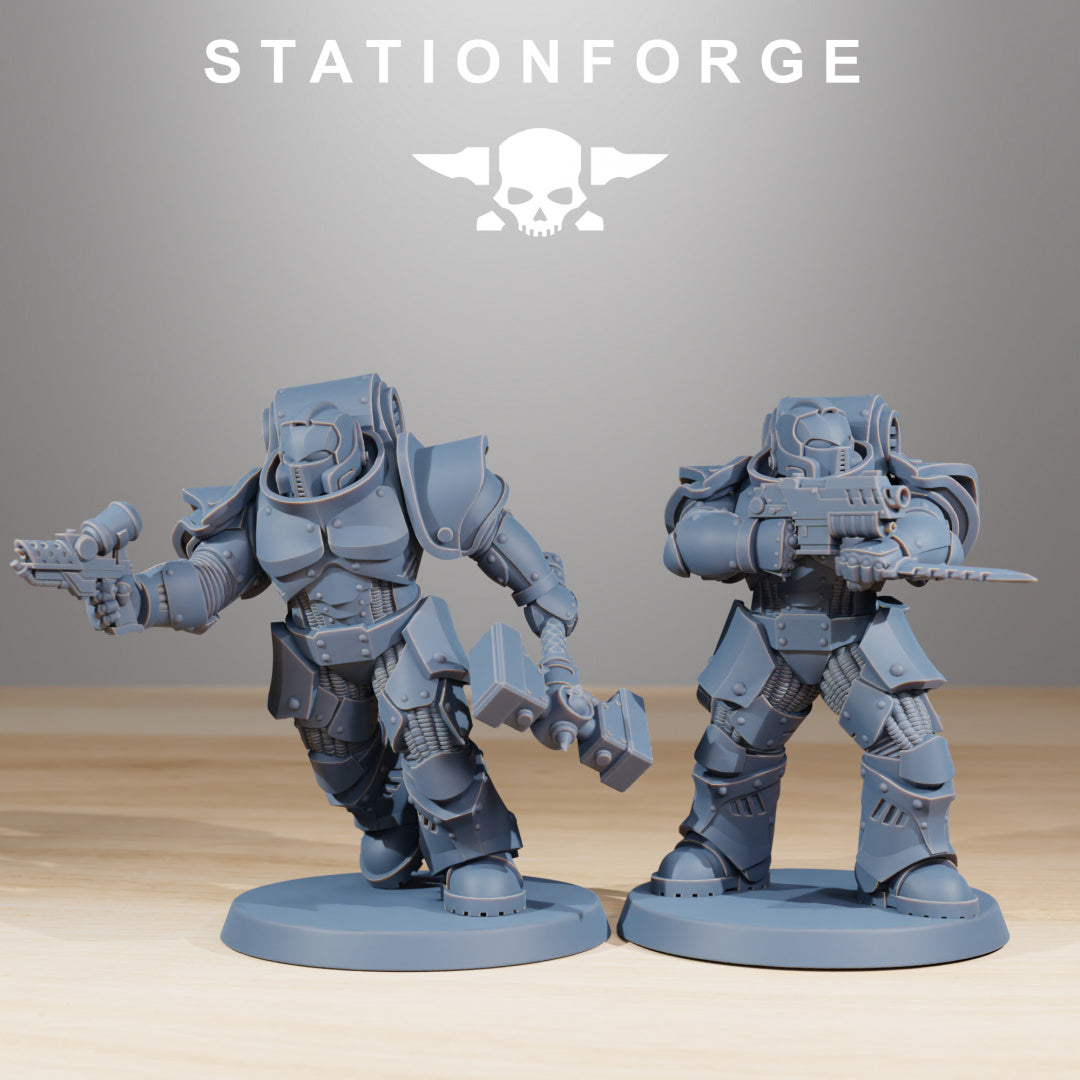 Socratis Melee Infantry - Compatible with Warhammer 40K - by Station Forge - Tabletop RPG Miniature - Roleplaying 3D Printed Fantasy Mini