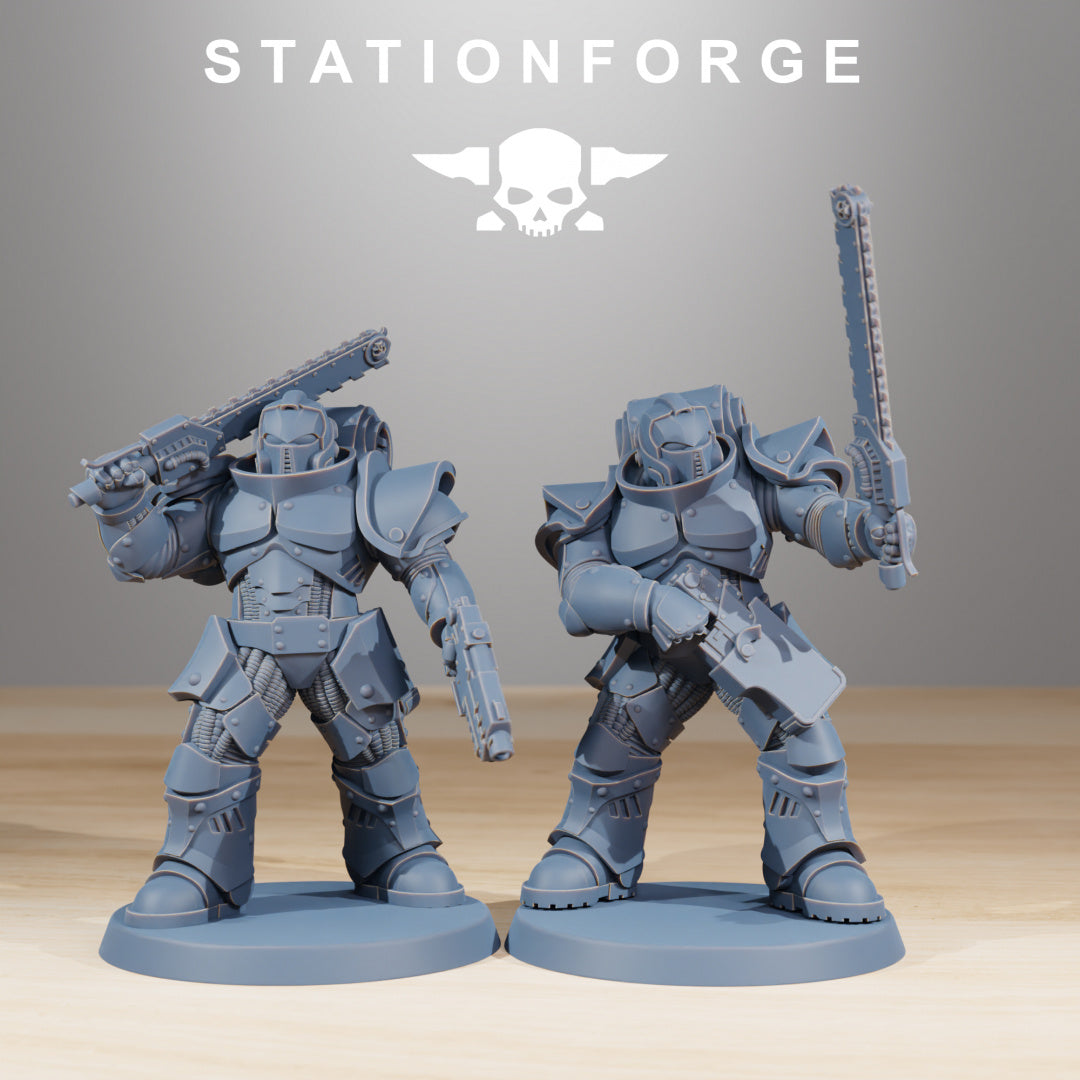 Socratis Melee Infantry - Compatible with Warhammer 40K - by Station Forge - Tabletop RPG Miniature - Roleplaying 3D Printed Fantasy Mini