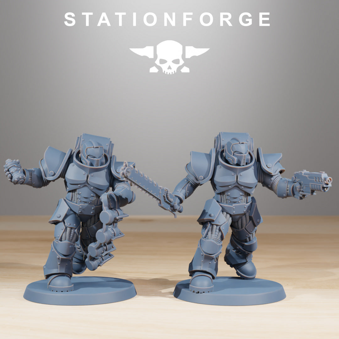 Socratis Melee Infantry - Compatible with Warhammer 40K - by Station Forge - Tabletop RPG Miniature - Roleplaying 3D Printed Fantasy Mini