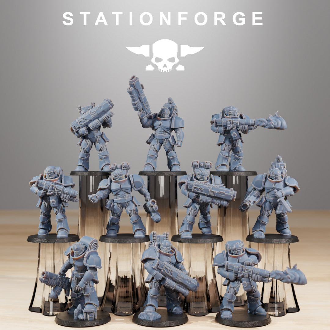 Socratis Ravagers - Compatible with Warhammer 40K - by Station Forge - Tabletop RPG Miniature - Roleplaying 3D Printed Fantasy Mini