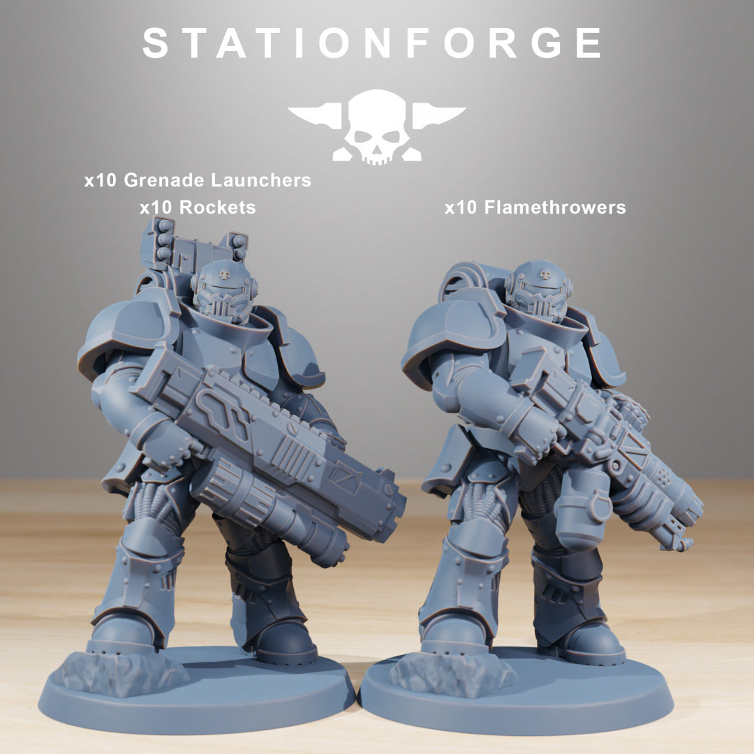 Socratis Ravagers - Compatible with Warhammer 40K - by Station Forge - Tabletop RPG Miniature - Roleplaying 3D Printed Fantasy Mini