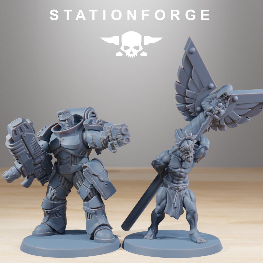 Socratis Reinforcers - Compatible with Warhammer 40K - by Station Forge - Tabletop RPG Miniature - Roleplaying 3D Printed Fantasy Mini