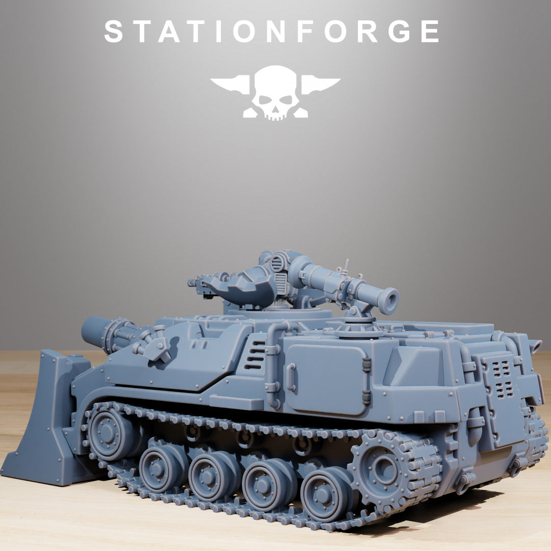 Socratis Vanguard Tank - Compatible with Warhammer 40K - by Station Forge - Tabletop RPG Miniature - Roleplaying 3D Printed Fantasy Mini