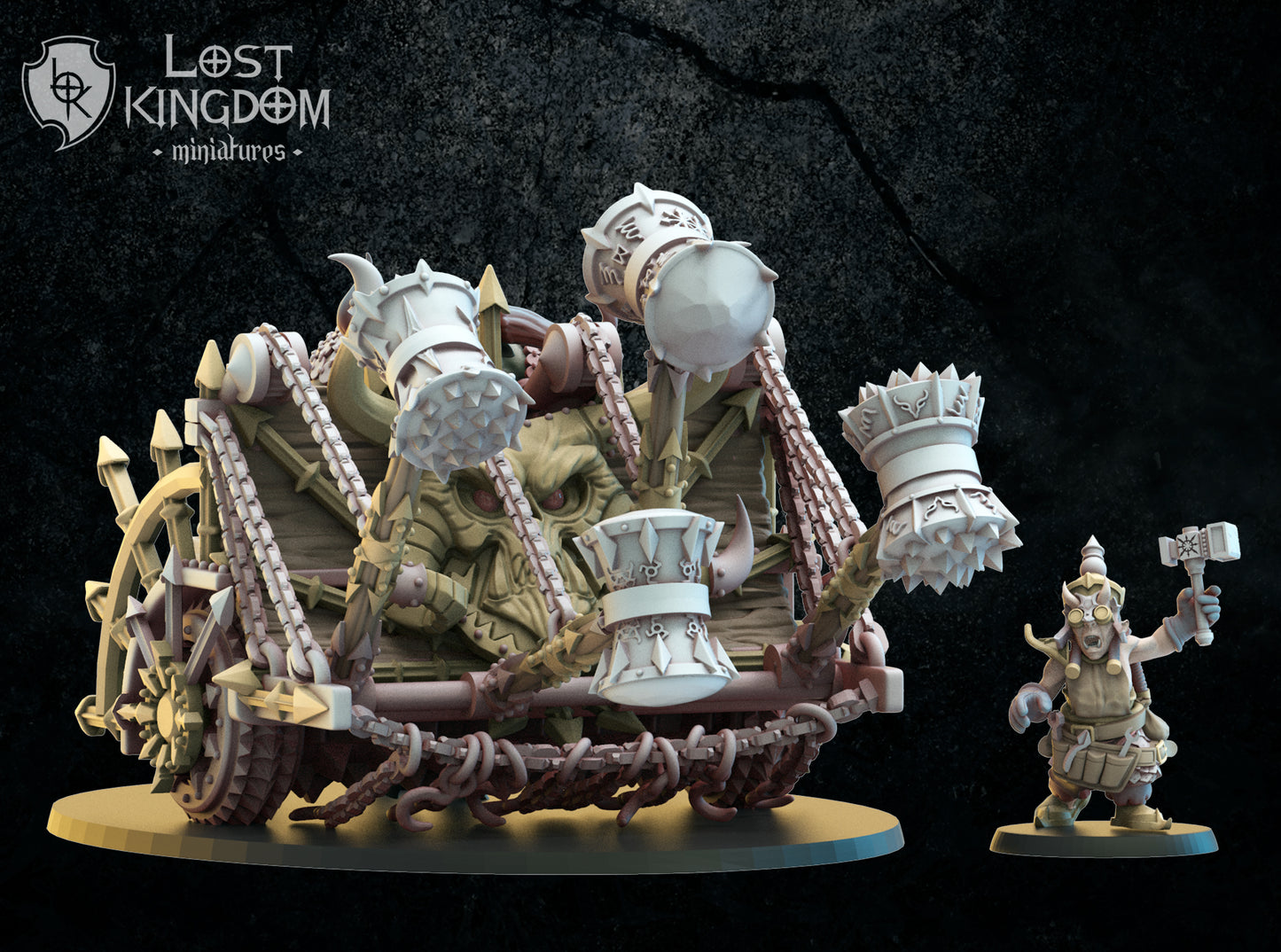 Chaos Dwarf Magmhorin Softener - Compatible with Warhammer 40K - by Lost Kingdom - Tabletop RPG Miniature - Roleplaying 3D Printed Fantasy Mini