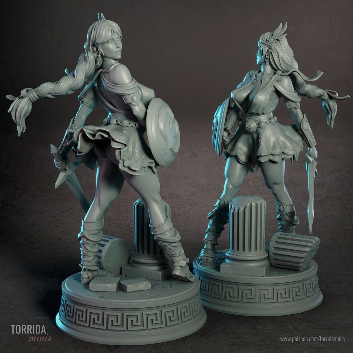 Sophitia Sculpture (75mm to 500mm) - Unassembled/Unpainted/3D Print