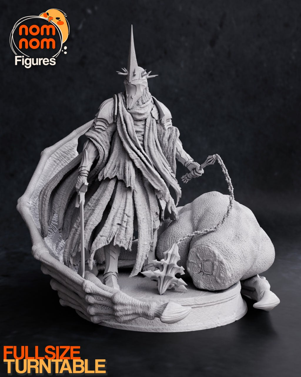 Angma Witch King - Lord of the Rings - by Nom Nom- Tabletop RPG Miniature - Roleplaying 3D Printed Fantasy Mini