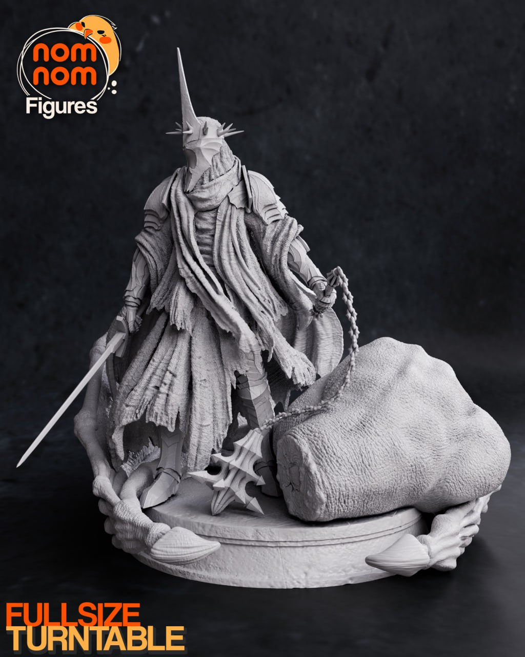 Angma Witch King - Lord of the Rings - by Nom Nom- Tabletop RPG Miniature - Roleplaying 3D Printed Fantasy Mini