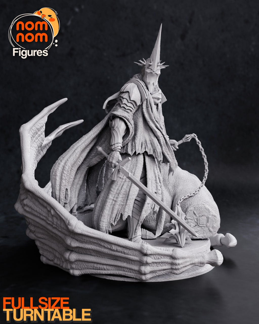 Angma Witch King - Lord of the Rings - by Nom Nom- Tabletop RPG Miniature - Roleplaying 3D Printed Fantasy Mini