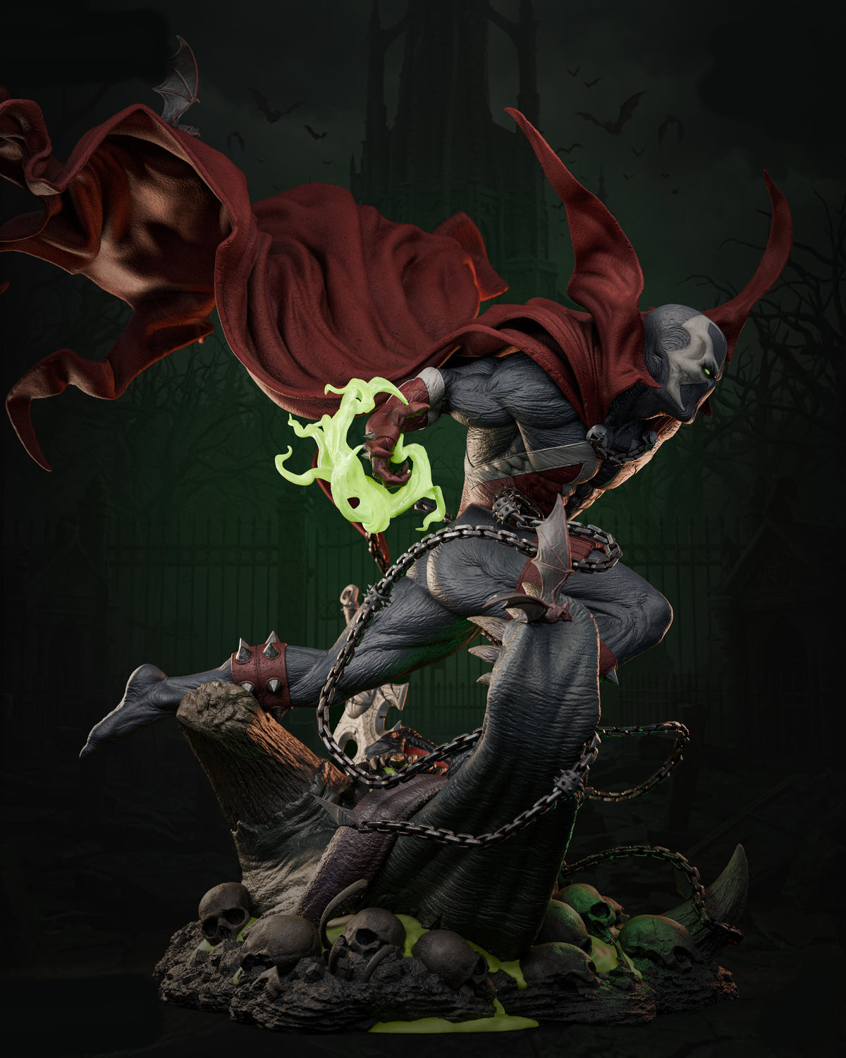 Spawn Sculpture (75mm to 500mm) - Unassembled/Unpainted/3D Print