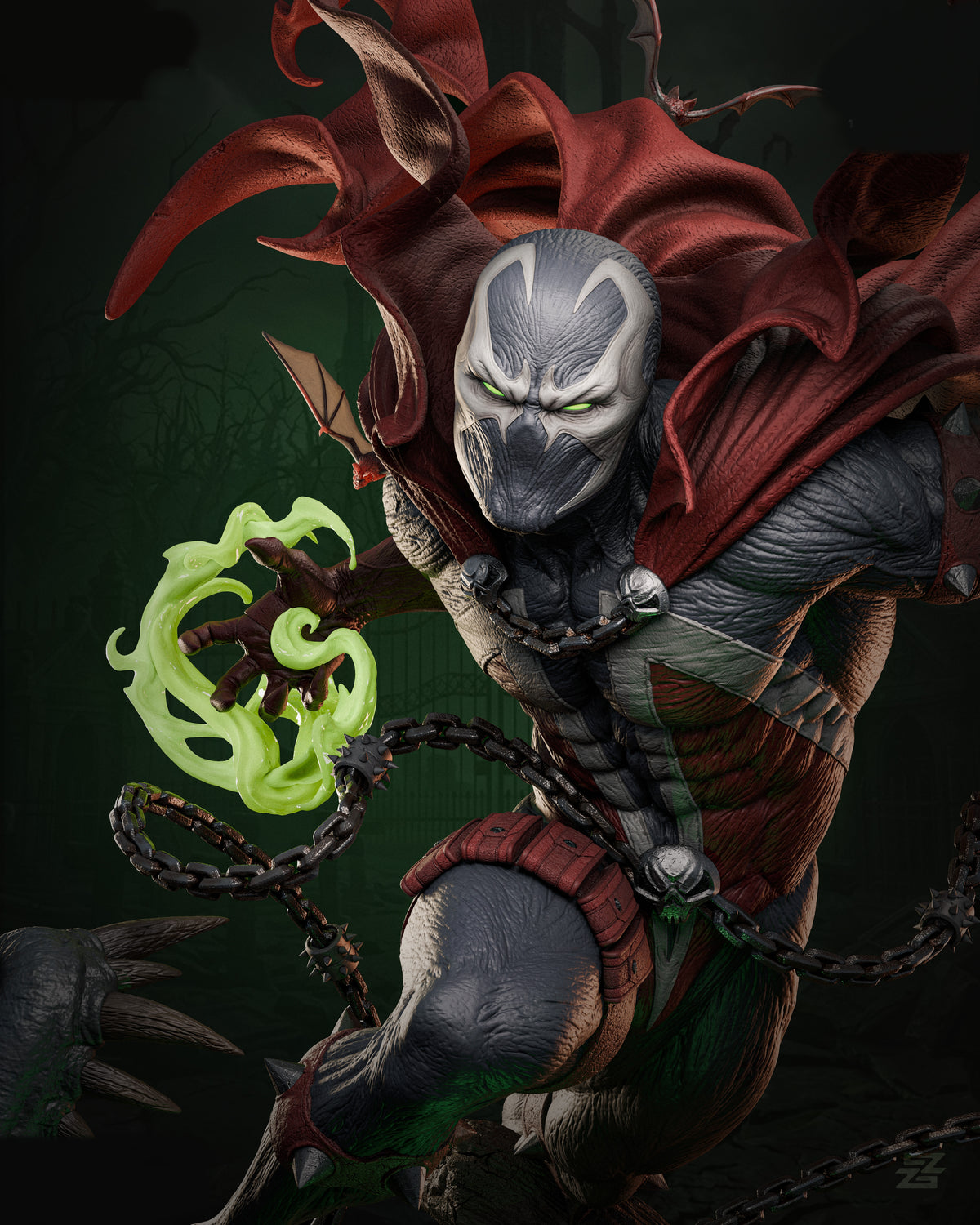 Spawn Sculpture (75mm to 500mm) - Unassembled/Unpainted/3D Print