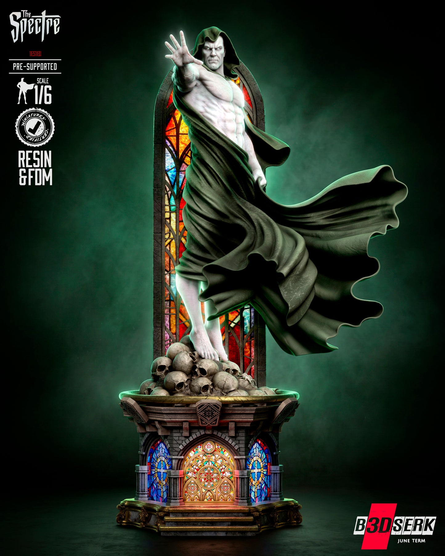 The Spectre Sculpture (75mm to 500mm) - Unassembled/Unpainted/3D Print