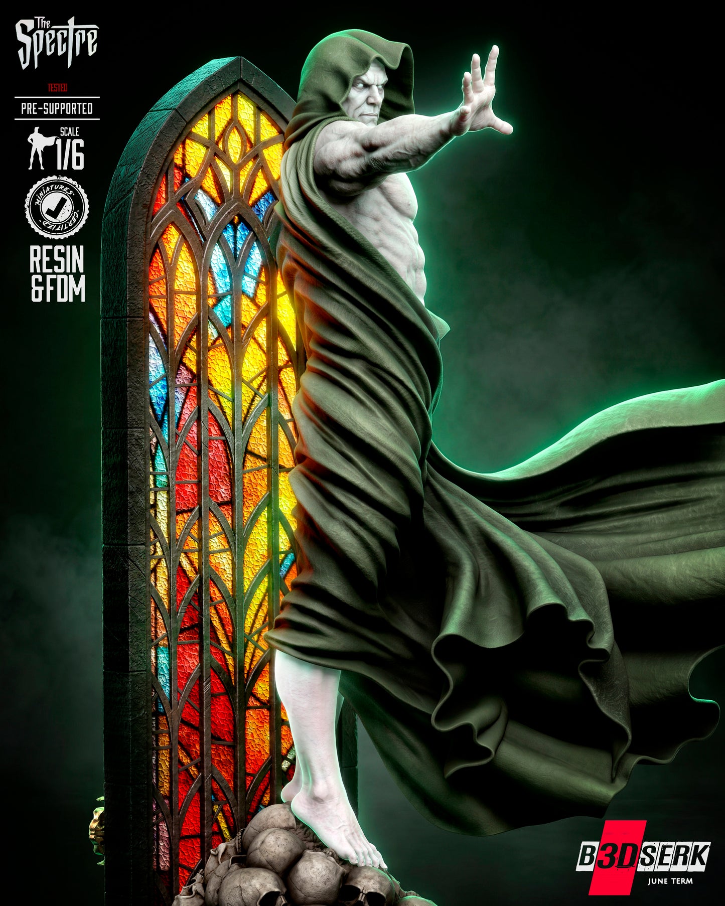 The Spectre Sculpture (75mm to 500mm) - Unassembled/Unpainted/3D Print