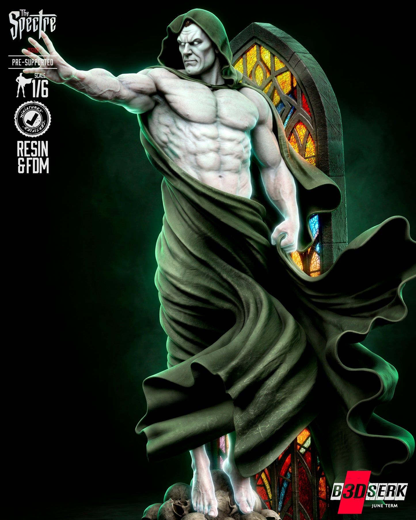The Spectre Sculpture (75mm to 500mm) - Unassembled/Unpainted/3D Print