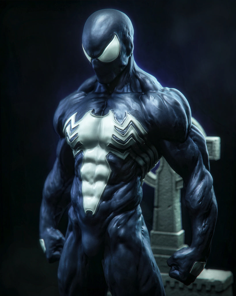 Symbiote Spider-Man Sculpture(75mm to 1000mm) - Unassembled/Unpainted/3D Print