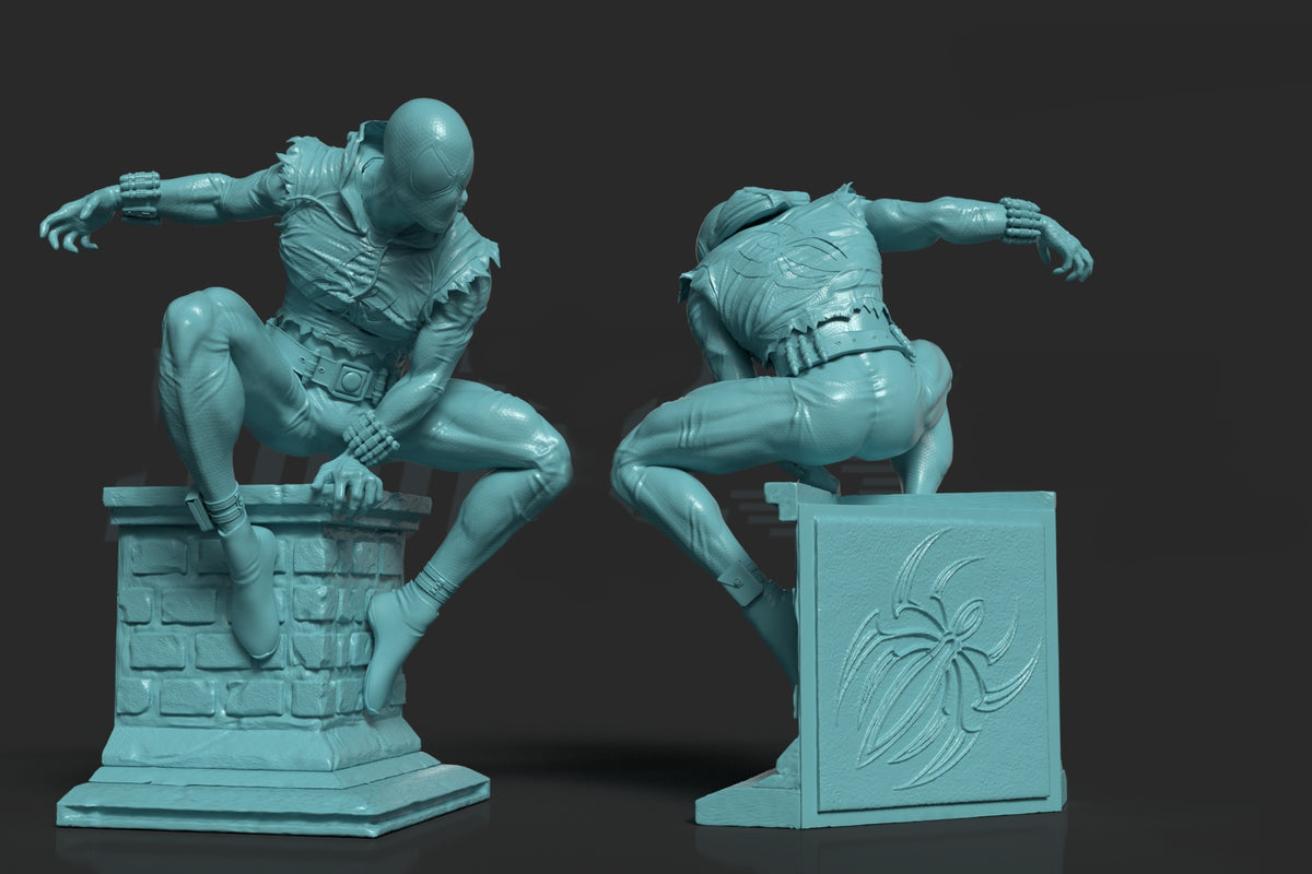 Sculpture de Scarlet Spider (75 mm à 500 mm) - Non assemblée/Non peinte/Impression 3D