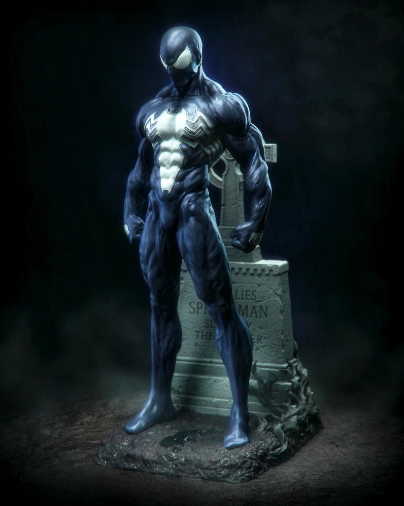 Symbiote Spider-Man Sculpture(75mm to 1000mm) - Unassembled/Unpainted/3D Print