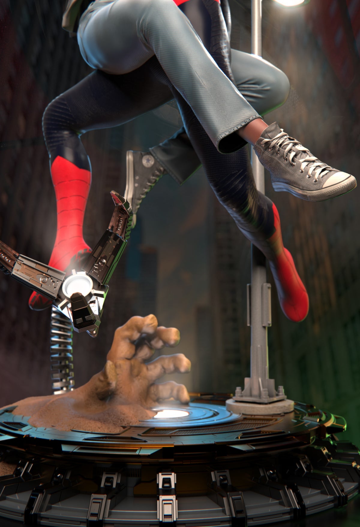 MJ and Spiderman Sculpture (75mm to 500mm) - Unassembled/Unpainted/3D Print