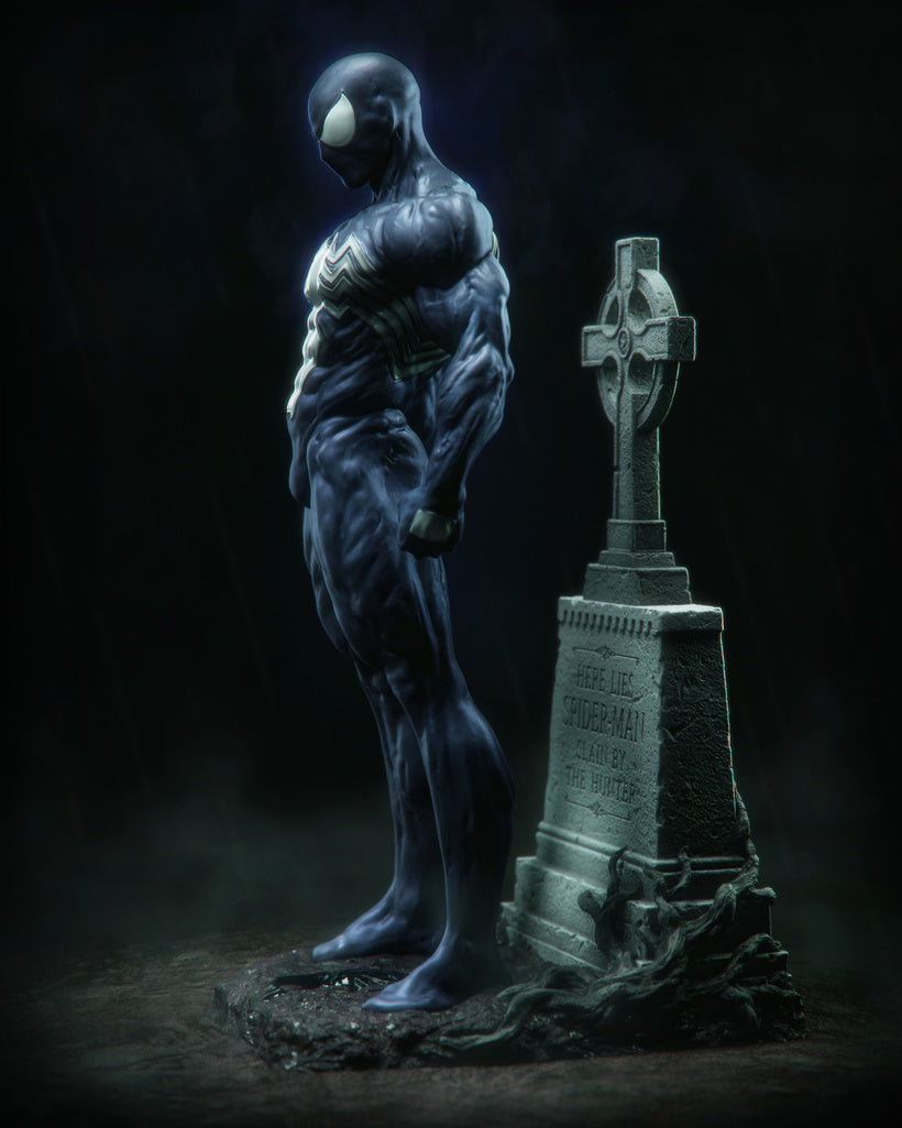 Symbiote Spider-Man Sculpture(75mm to 1000mm) - Unassembled/Unpainted/3D Print