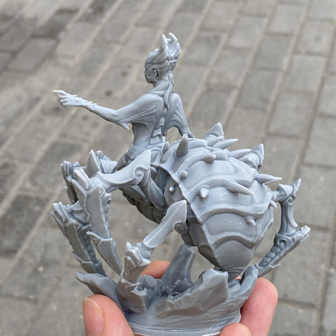 Spider Queen - Drider - Cursed Dark Elf - Menzoberranzan - Dungeons and Dragons - by Creature Armory - Tabletop RPG Miniature - Roleplaying 3D Printed Fantasy Mini