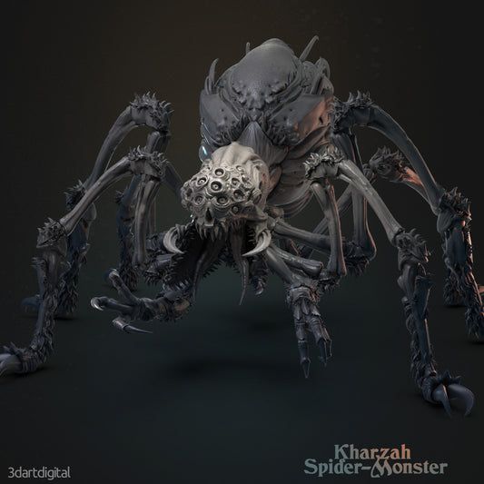 Dark Elf - Kharzah - Spider Monster - by 3dartDigital - Tabletop RPG Miniature - Roleplaying 3D Printed Fantasy Mini