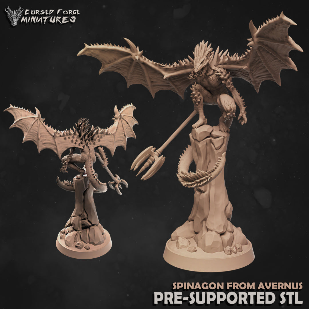 Draconians - Spinagons - Lizard-Men - RPG Miniatures - by Cursed Forge - Tabletop RPG Miniature - Roleplaying 3D Printed Fantasy Mini