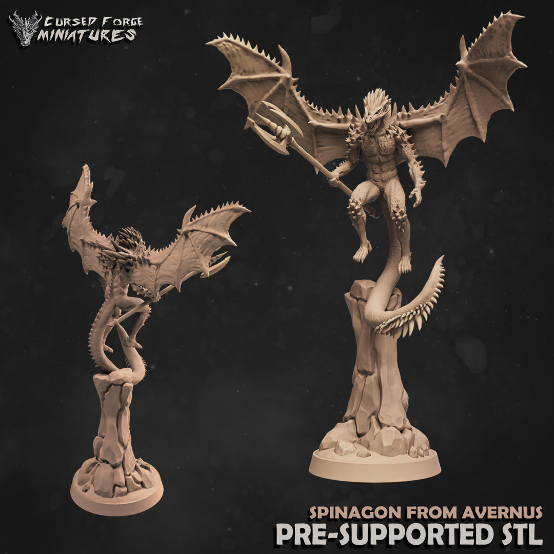 Draconians - Spinagons - Lizard-Men - RPG Miniatures - by Cursed Forge - Tabletop RPG Miniature - Roleplaying 3D Printed Fantasy Mini