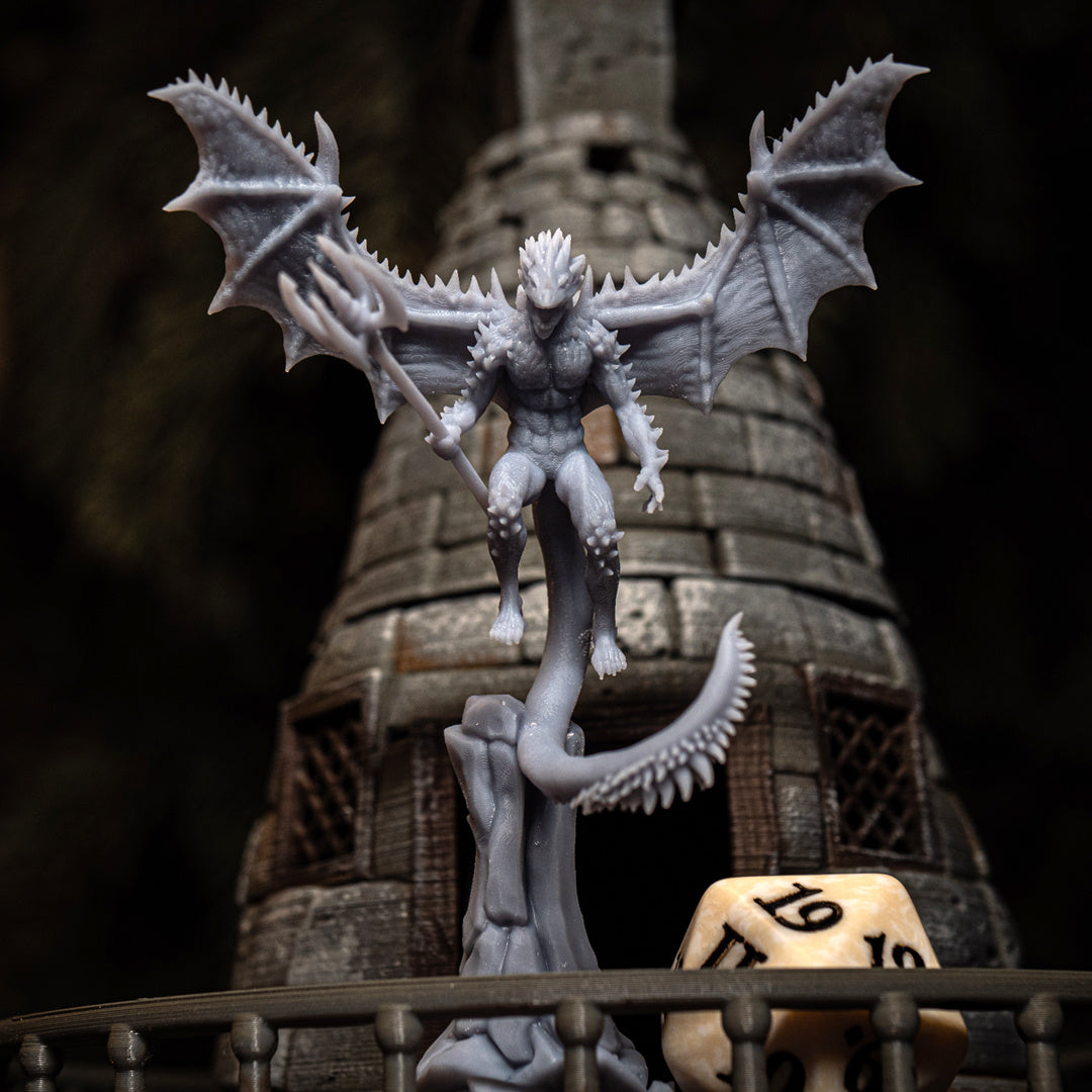 Draconians - Spinagons - Lizard-Men - RPG Miniatures - by Cursed Forge - Tabletop RPG Miniature - Roleplaying 3D Printed Fantasy Mini