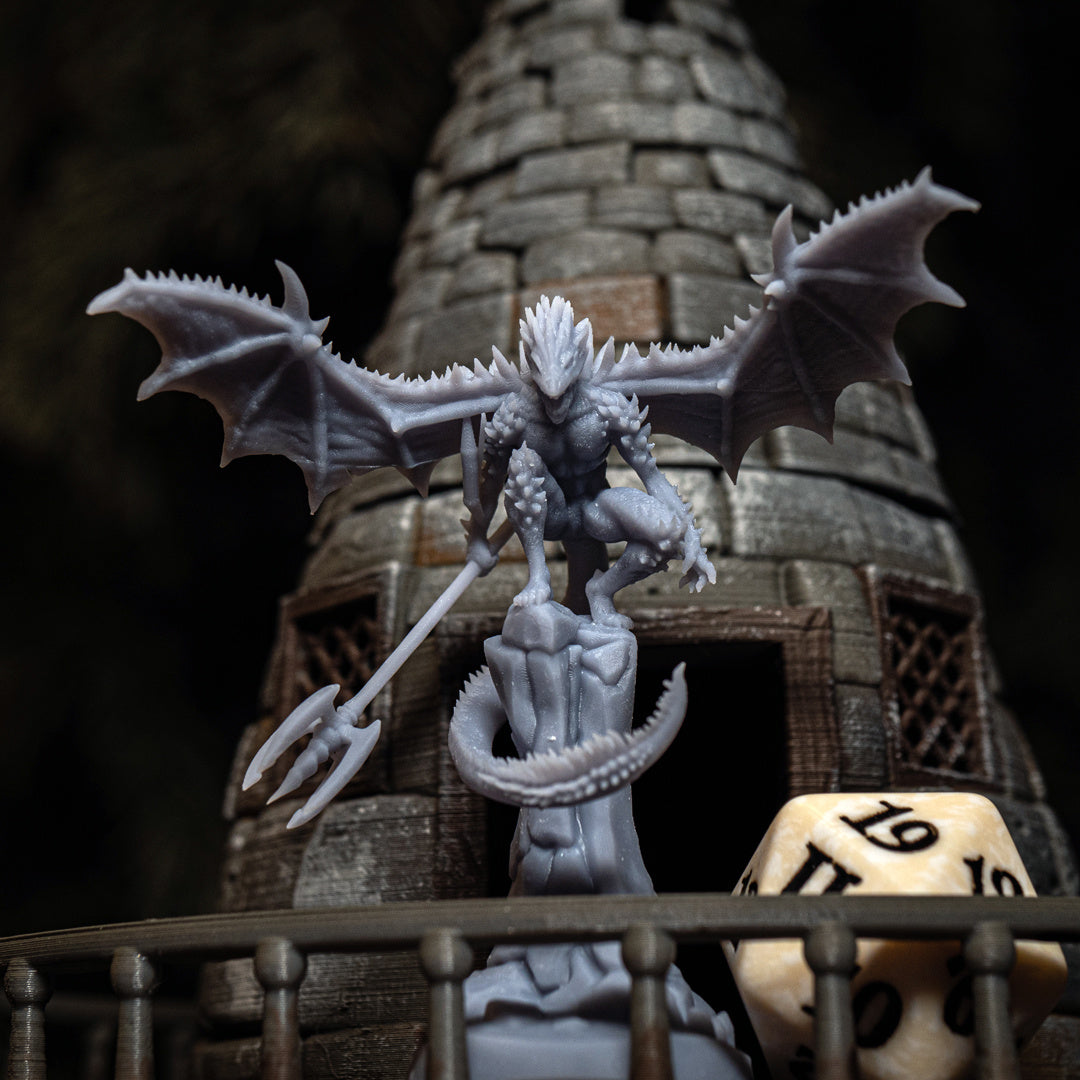 Draconians - Spinagons - Lizard-Men - RPG Miniatures - by Cursed Forge - Tabletop RPG Miniature - Roleplaying 3D Printed Fantasy Mini