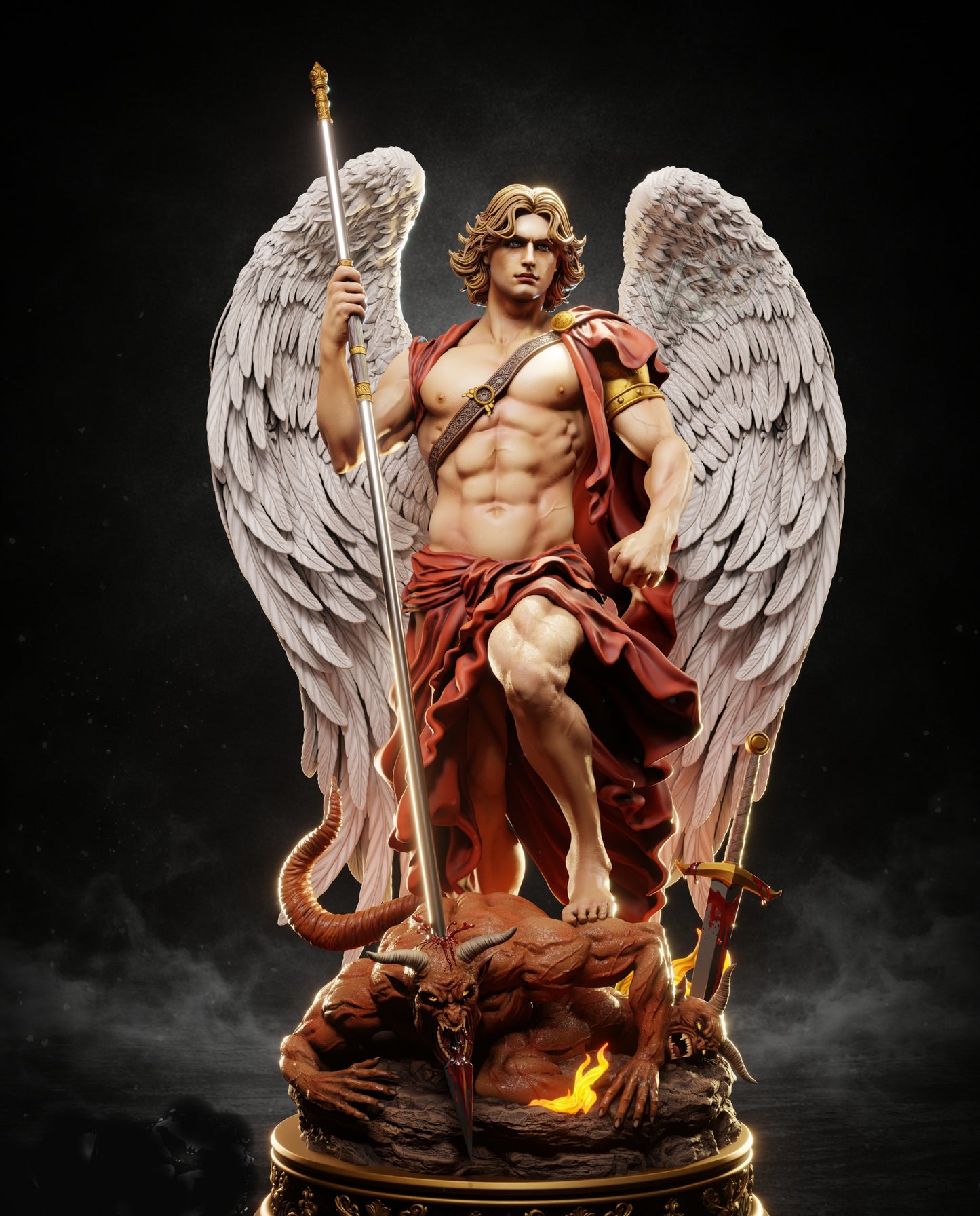St Michael, The Archangel Sculpture - Saints and Demons