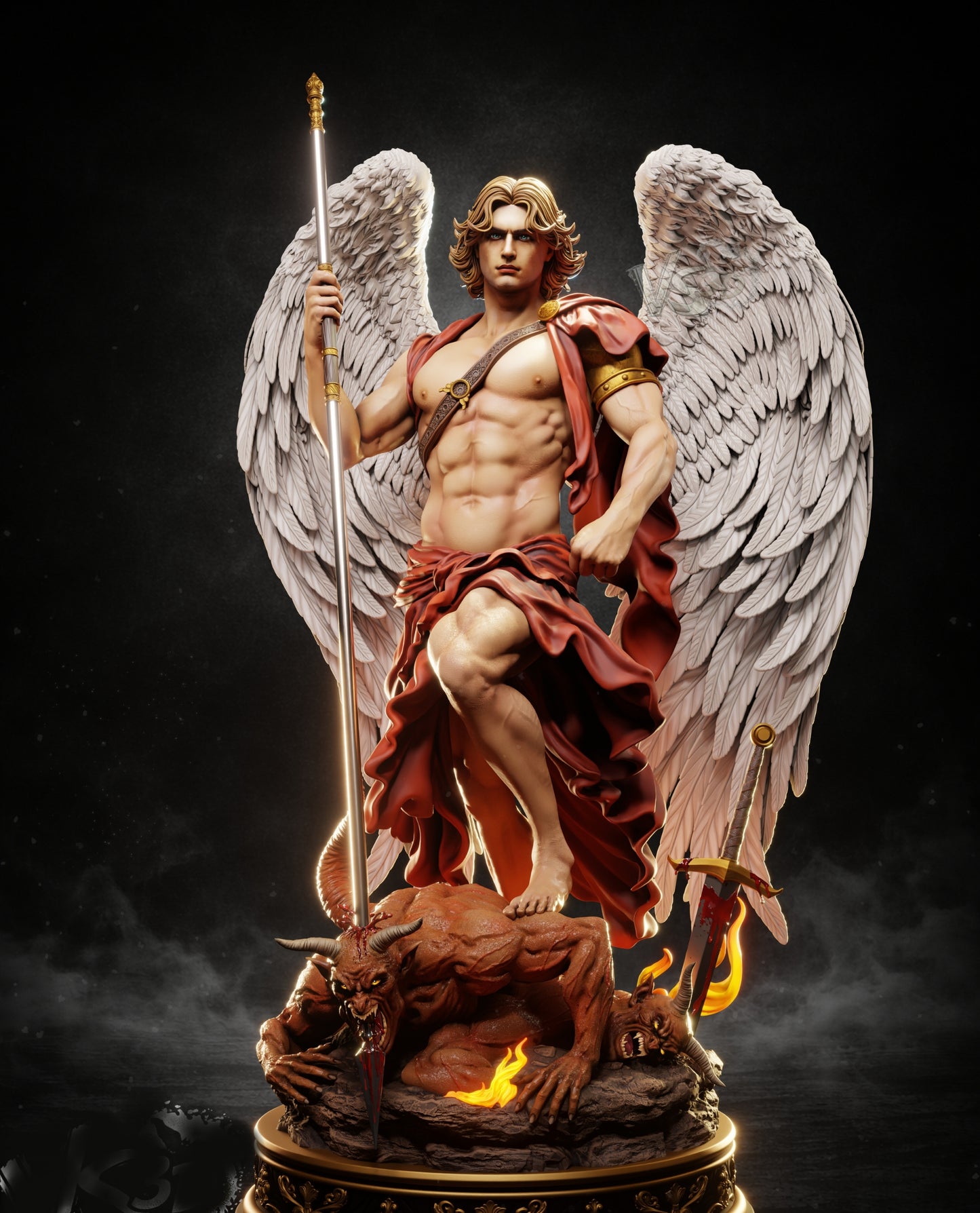 St Michael, The Archangel Sculpture - Saints and Demons