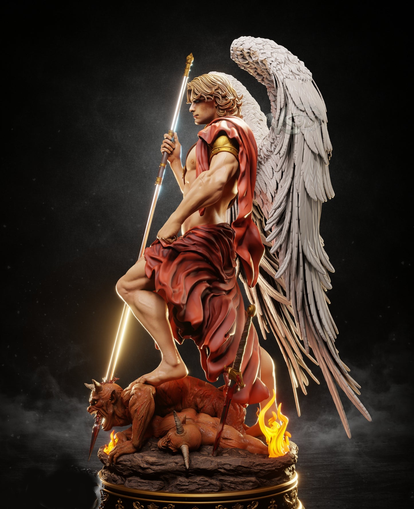 St Michael, The Archangel Sculpture - Saints and Demons