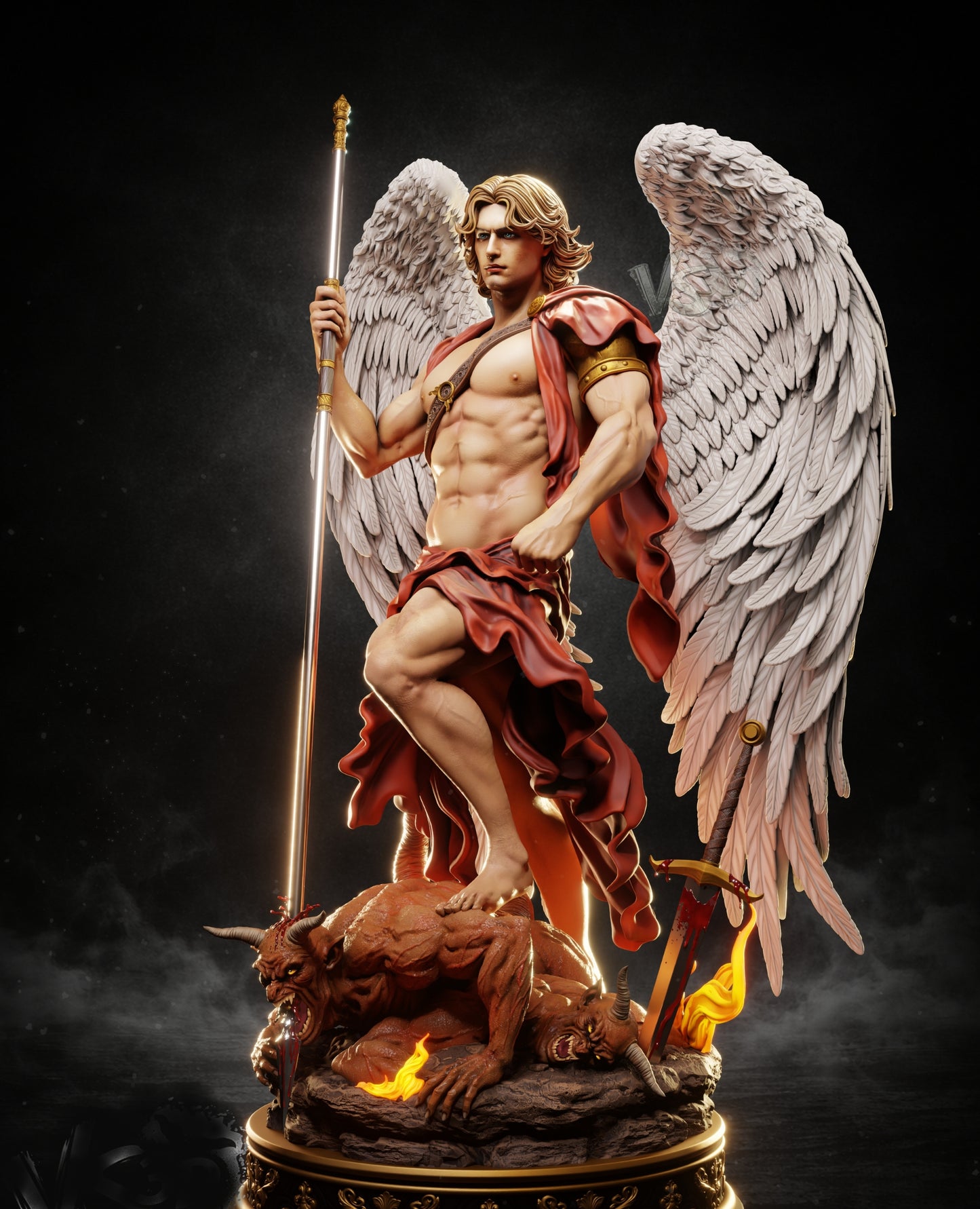 St Michael, The Archangel Sculpture - Saints and Demons