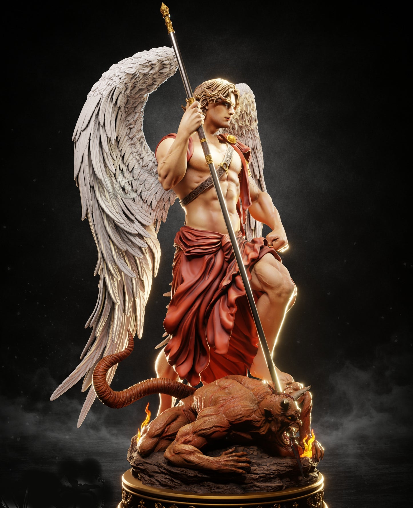 St Michael, The Archangel Sculpture - Saints and Demons