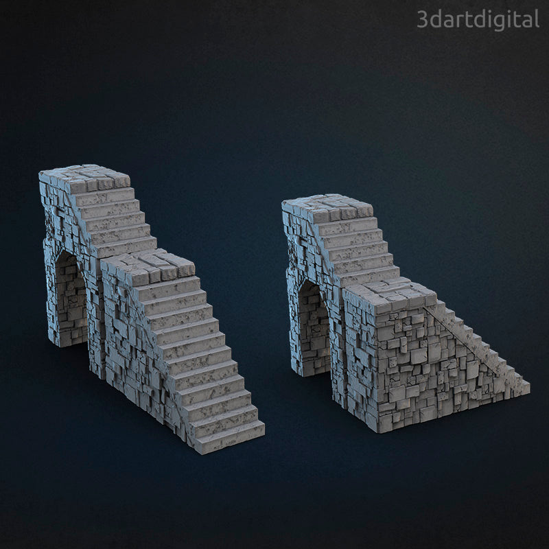 Stairs and Archway - by 3dartDigital - Tabletop RPG Miniature - Roleplaying 3D Printed Fantasy Mini