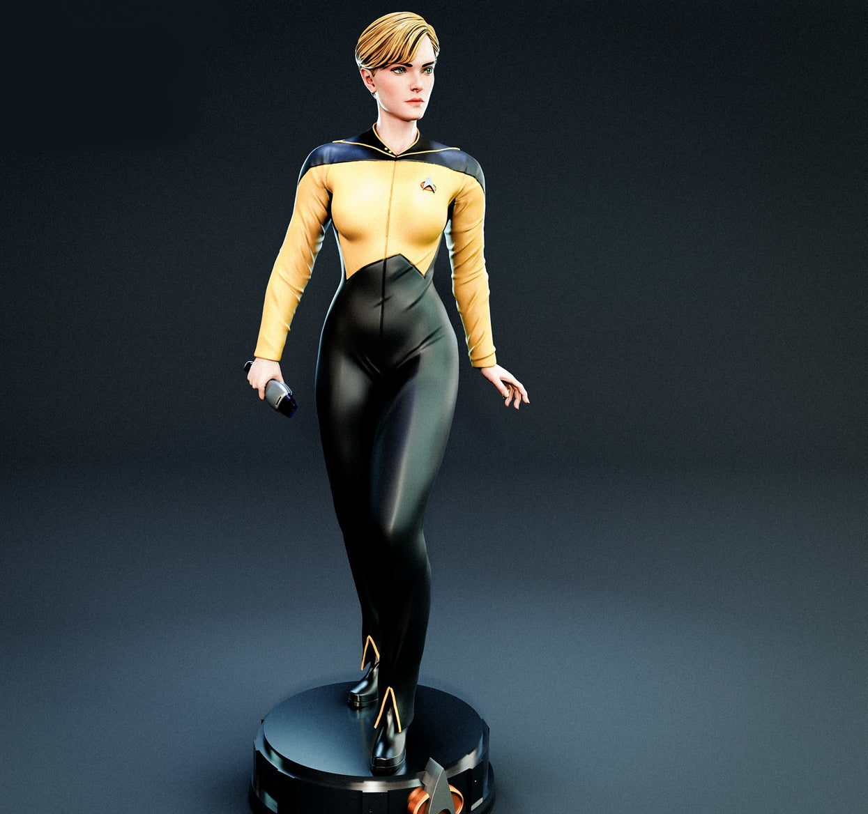 Tasha Yar Sculpture (75mm to 500mm) - Unassembled/Unpainted/3D Print