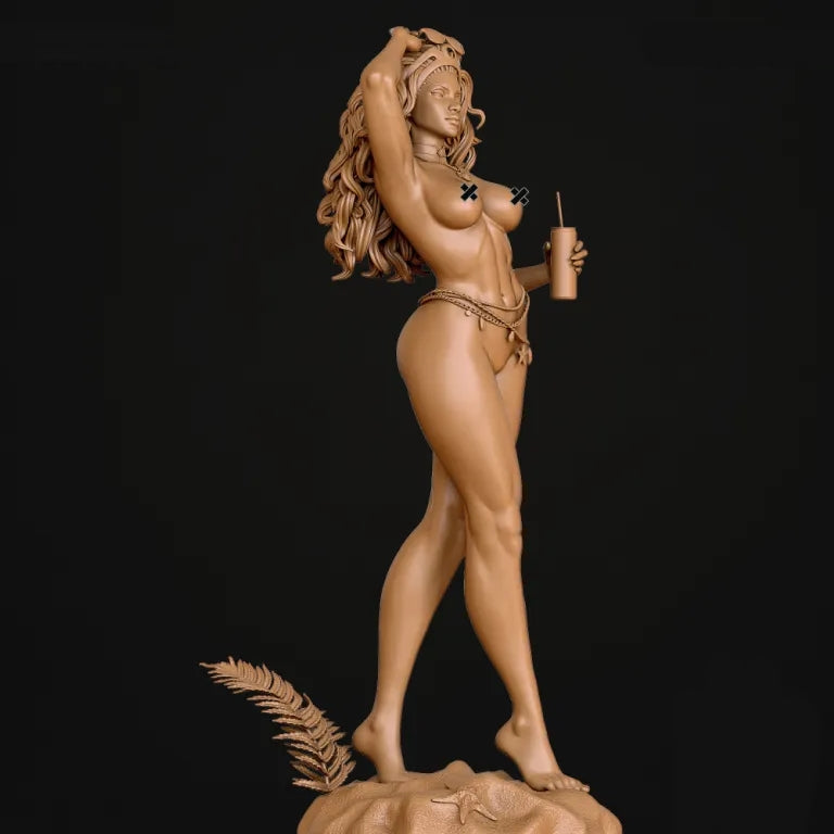 Storm Summer Swimsuit NSFW Sculpture (75mm to 500mm) - Unassembled/Unpainted/3D Print