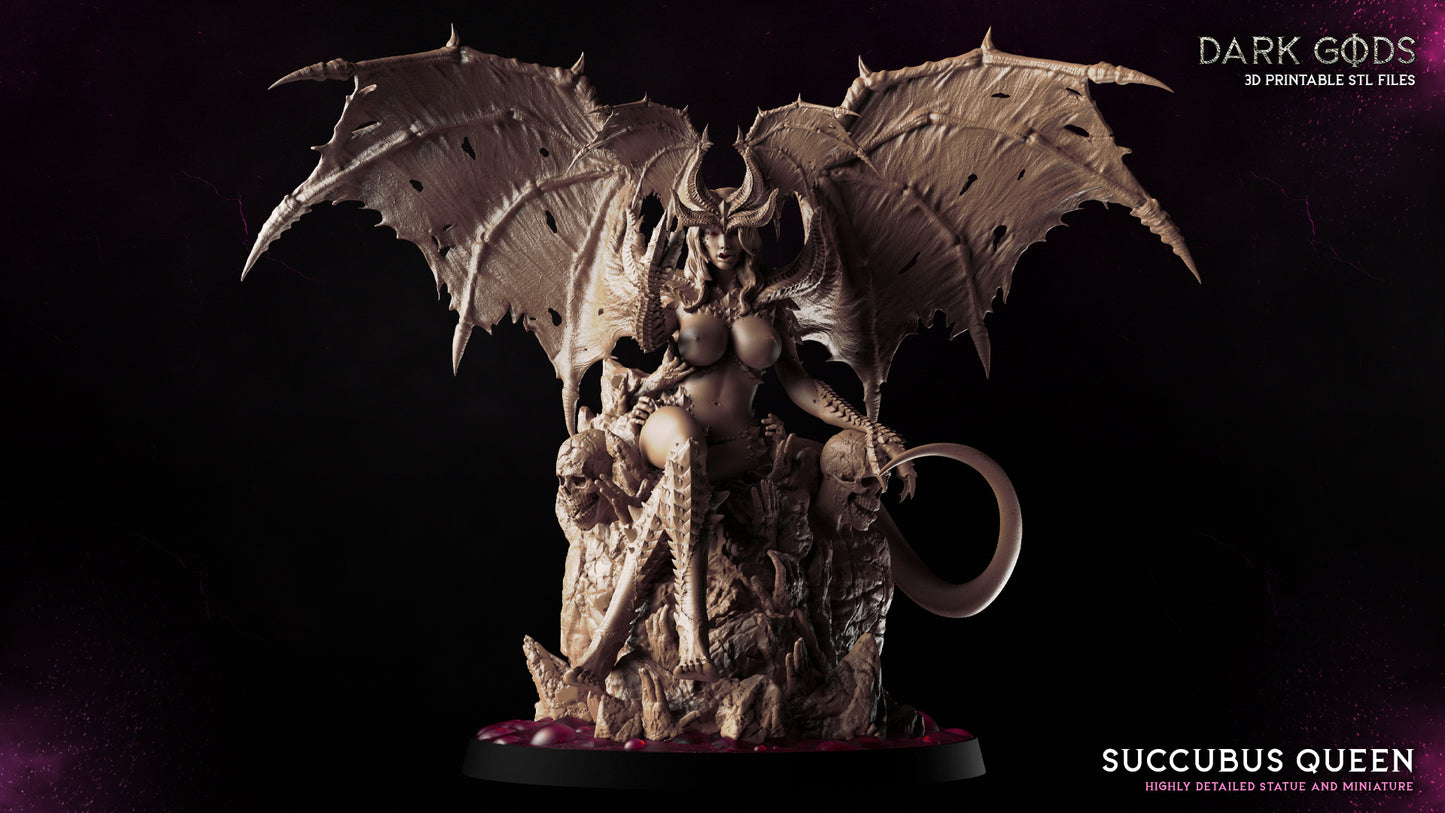 Succubus Queen - by Dark Gods- Tabletop RPG Miniature - Roleplaying 3D Printed Fantasy Mini