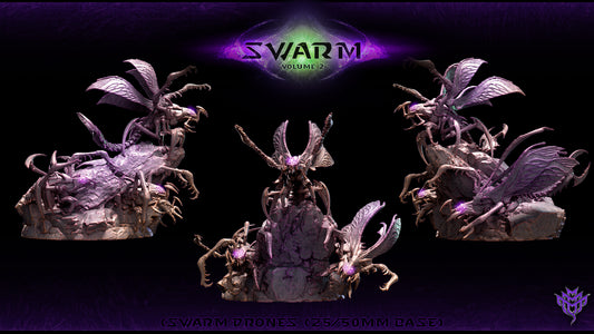 Swarm Drones Pose 4 - Alien/Space Bug - Spelljammers - Dungeons and Dragons - by Mini Monster Mayhem- Tabletop RPG Miniature - Roleplaying 3D Printed Fantasy Mini