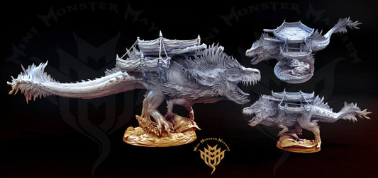 T-Rex - Feathered with Platform - Dinosaur - by Mini Monster Mayhem- Tabletop RPG Miniature - Roleplaying 3D Printed Fantasy Mini