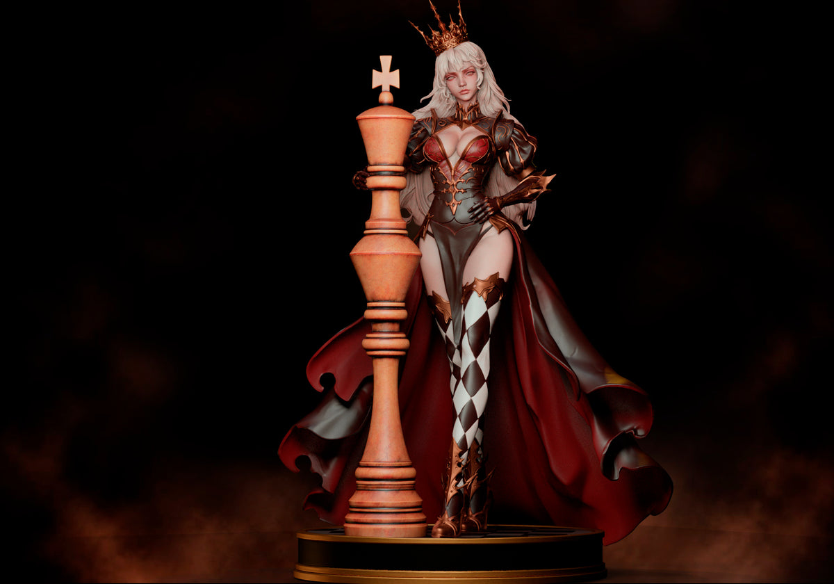 The Queen Sculpture(75mm to 500mm) - Unassembled/Unpainted/3D Print