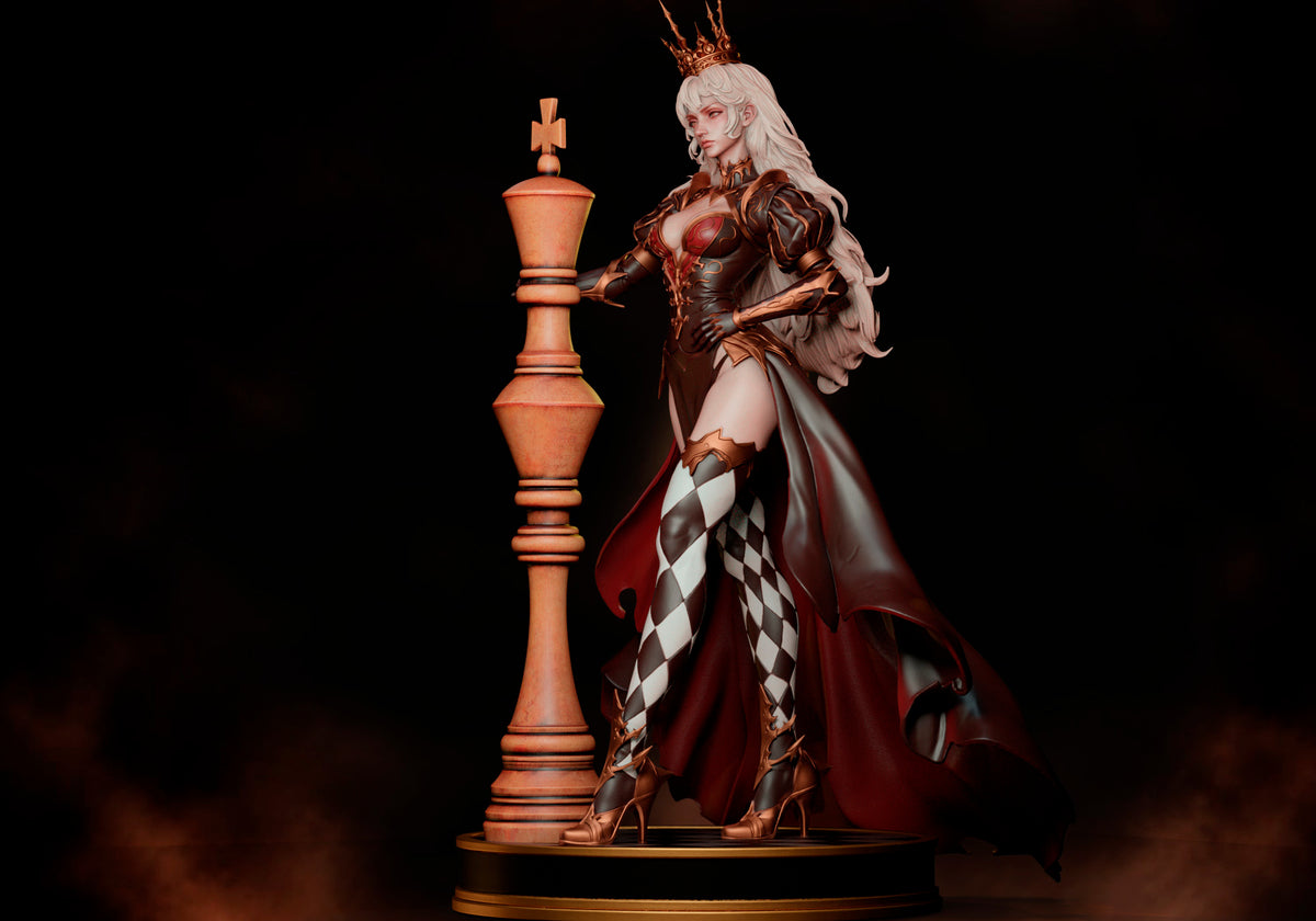 The Queen Sculpture(75mm to 500mm) - Unassembled/Unpainted/3D Print