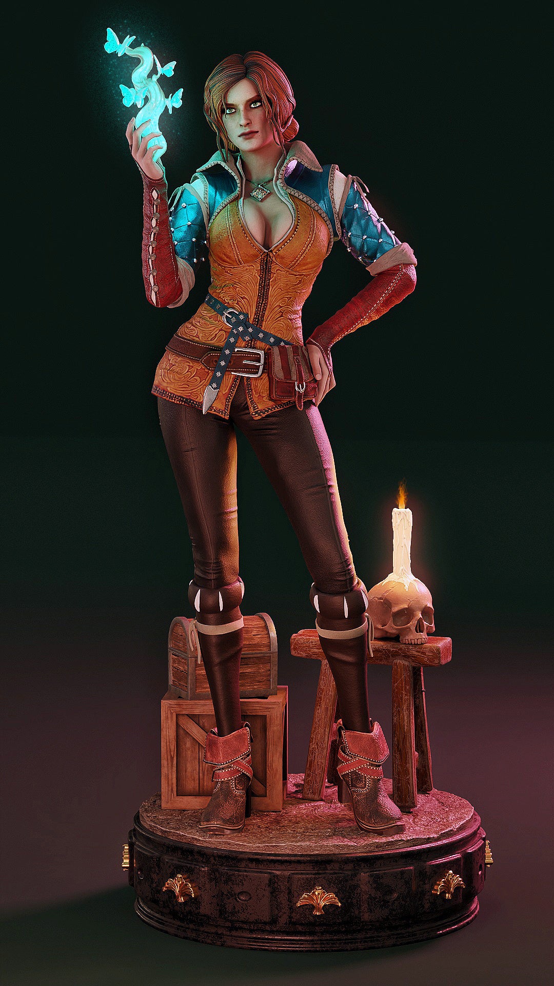 Triss Merigold Sculpture (75mm to 500mm) - Unassembled/Unpainted/3D Print
