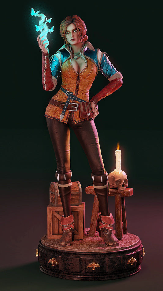 Sculpture de Triss Merigold (75 mm à 500 mm) - Non assemblée/Non peinte/Impression 3D