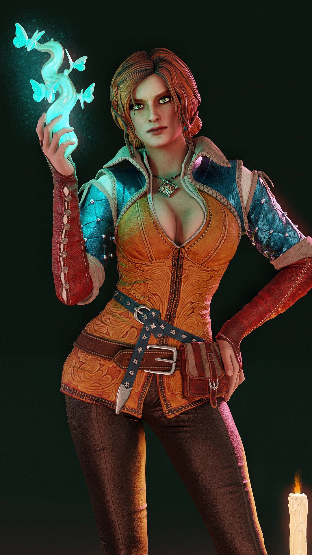 Triss Merigold Sculpture (75mm to 500mm) - Unassembled/Unpainted/3D Print