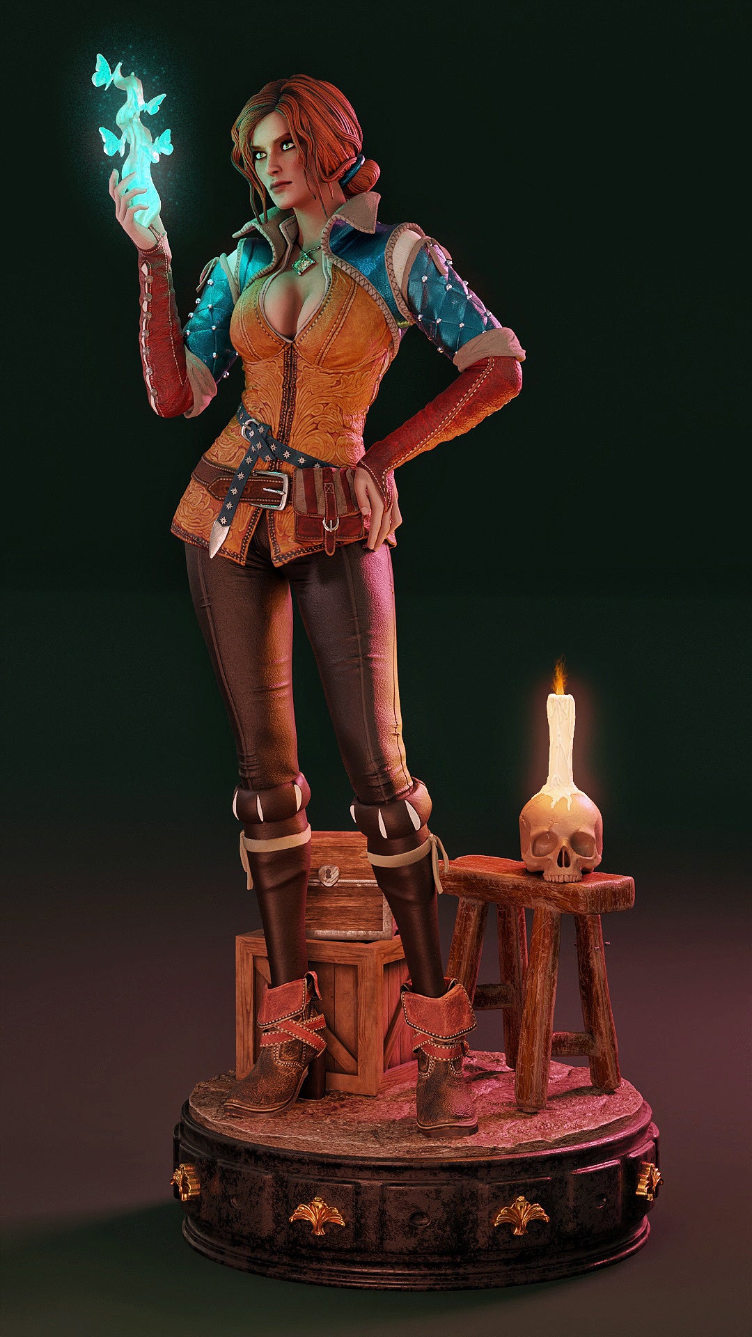 Triss Merigold Sculpture (75mm to 500mm) - Unassembled/Unpainted/3D Print