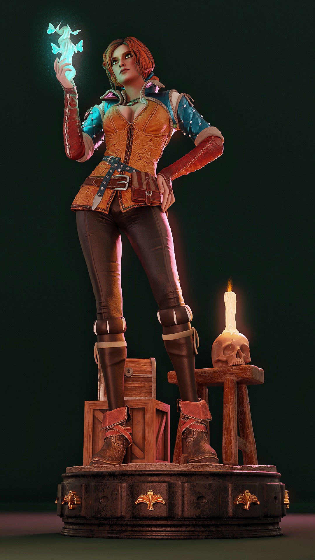 Triss Merigold Sculpture (75mm to 500mm) - Unassembled/Unpainted/3D Print